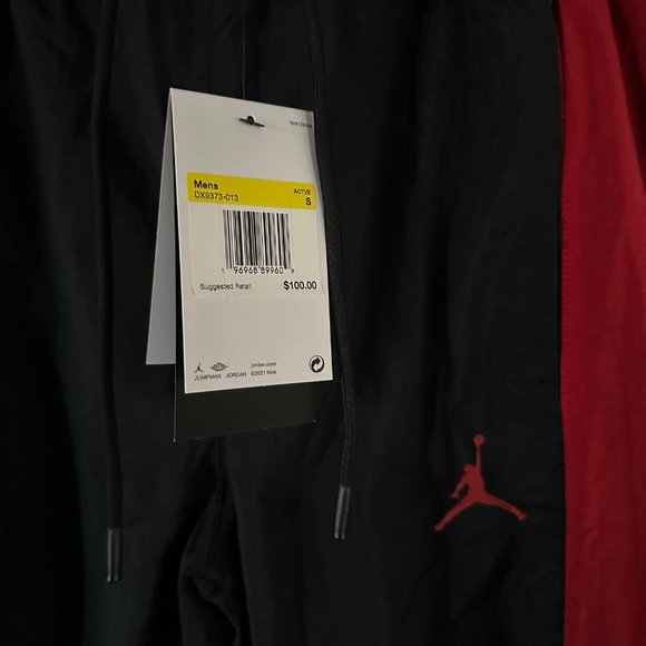 Joggers Jordan Sport Jam - Warm Up Pants - Black/Red - Mens S - Picture 3 of 6